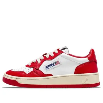Autry Autry Medalist Low Leather Red White AULM-WB02