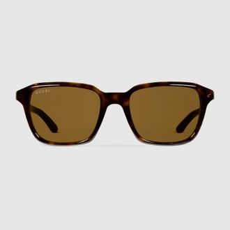 Gucci Square Frame Sunglasses, Brown