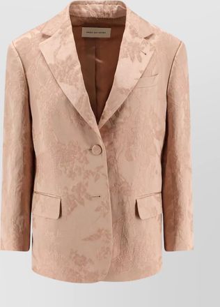 Dries Van Noten linen blend jacquard blazer