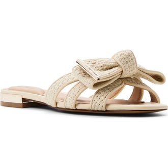 Ted Baker Elsie Bow Slide Sandal in Cream at Nordstrom, Size 6.5