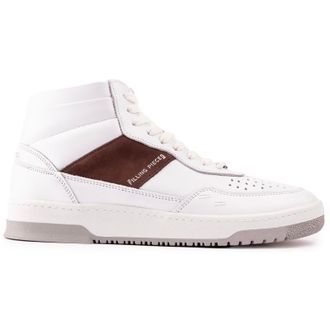 Filling Pieces Mens Ace Mid Trainers - White Leather - Size UK 9