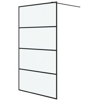 vidaXL Vidaxl - Mampara De Ducha Vidrio Esg Esmerilado Negro 115x195 Cm