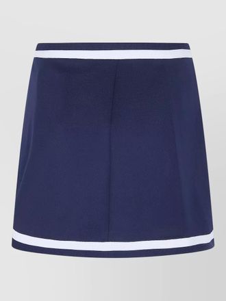 Sporty & Rich mila serif logo pleated mini shorts