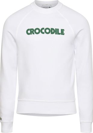 Lacoste herensweatshirt met ronde hals en relaxte pasvorm in wit