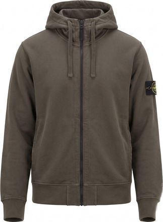 Stone Island Organic Cotton Fleece Hoodie Sweatshirt