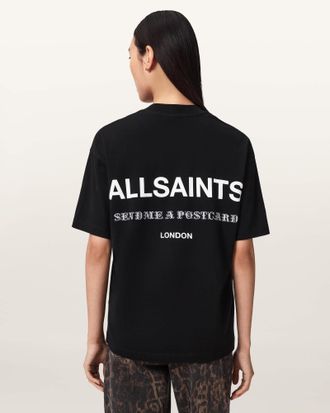 AllSaints Cotton Dreamer Oversized Etta Short Sleeve T-Shirt, Size: XS