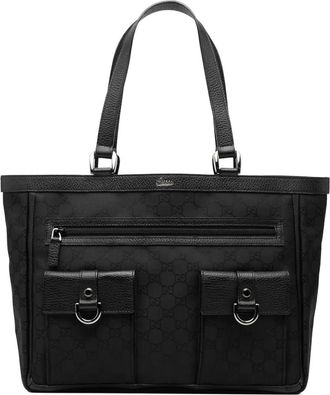 Gucci 2000-2015 GG Nylon Abbey D Ring Pocket tote bag - women - Nylon - One Size - Black