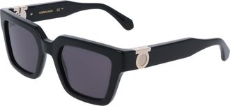 Ferragamo Grey Square Ladies Sunglasses SF2066S 001 52