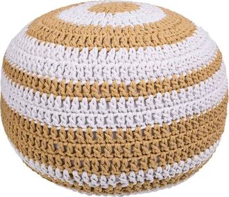 Wanderlust Deco Wanderlust Deco - Puff De Algod&oacute;n Trenzado Marr&oacute;n 45x45x30