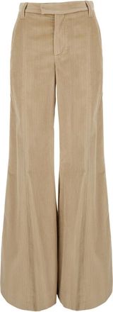 Brunello Cucinelli Beige Relaxed Flat Front Pants