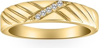 Pompeii3 Mens Diamond Wedding Ring Yellow Gold Size Selectable