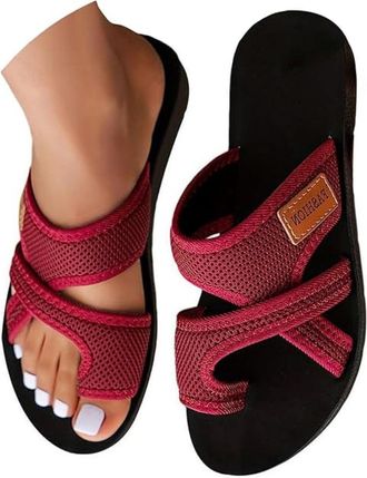 Generic Flat Sandals For Women Dressy Work Womens Flip Flops with Comfort Arch Support Fashion Summer Beach Travel Orthotic Walking Thong Sandals Slip on Plan