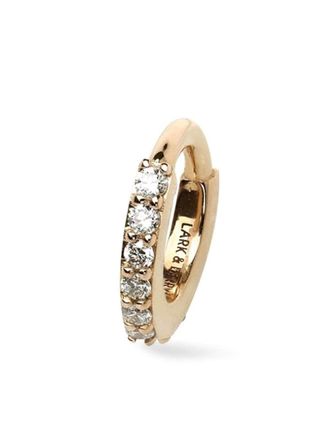 Lark & Berry Orecchini a cerchio Modernist piccoli in oro giallo 14kt con diamanti