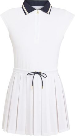 Varley Nico 32 Stretch-jersey Mini Court Dress - White And Blue - XL (UK16 / XL)
