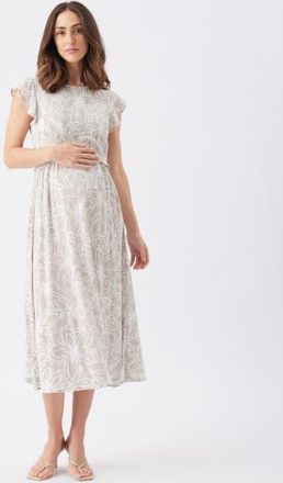 Ripe Alona Nursing Dress in Sand /White at Nordstrom, Size X-Small Au