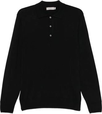 Canali Polo a maniche lunghe - Nero