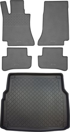 OEM Juego De Alfombrillas De Goma Para Coche Y Maletero Para Mercedes Clase C W205 T Estate (5 Puertas) Desde Octubre De 2014