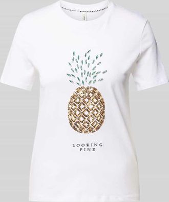 Only Regular Fit T-Shirt aus reiner Baumwolle Modell KITA in Weiss, Gr&ouml;&szlig;e S