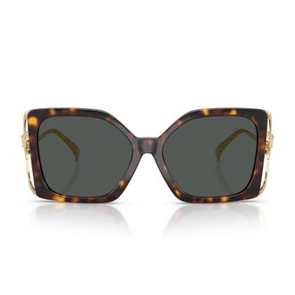 Versace Sunglasses Ve4502 U 108/87 Brown/Dark Grey Women