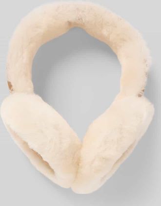 UGG Ohrenwärmer aus Lammfell mit Label-Stitching in Camel, Größe 1