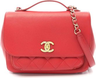 Chanel Matelasse Shoulder Bag Red Leather