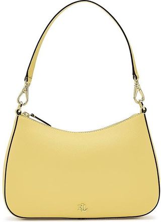 Lauren Ralph Lauren Crosshatch Leather Medium Danni Bag Shoulder Womens Handbags Lemon Sorbet