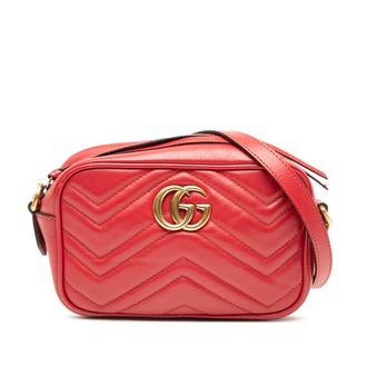 Gucci Pre-owned Gucci Mini GG Marmont Matelasse Leather Crossbody Ladies 448065 527066