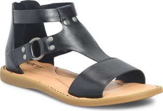 B&oslash;rn Indi Ankle Strap Sandal in Black Leather at Nordstrom, Size 10