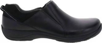 Dansko Womens Neci Leather Slip-Resistant Shoes In Black