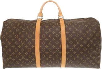 Louis Vuitton Pre-owned Canvas Weekendtas - unisex - Vintage Weekendtas - Bruin - ONE Size - Vintage