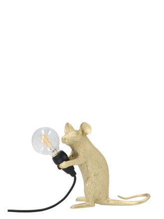 Seletti Mouse Lamp Mac Gold Lamps Oro-Unisex