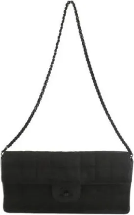 Chanel Pre-owned Shoulder Bags, female, Black, Size: ONE SIZE Pre-owned Travel Line Shoulder Bag