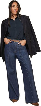 Wallis Petite Jersey Button Shirt, 16, navy