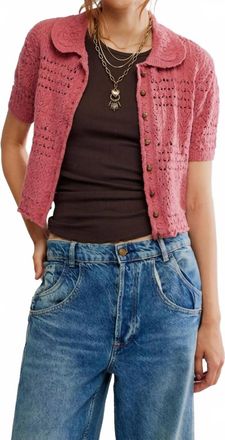 Free People Womens Daylight Cardigan In Faded Rose