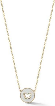 Ember Fine Jewelry Butterfly Pendant Necklace in Gold at Nordstrom Rack