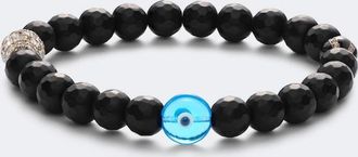 Ileana Makri Pulsera de plata de ley con &oacute;nix y diamantes
