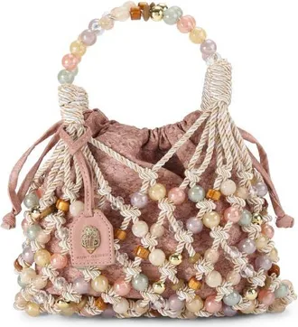Kurt Geiger Macram&egrave; Rope Handbag in Open White/multi at Nordstrom