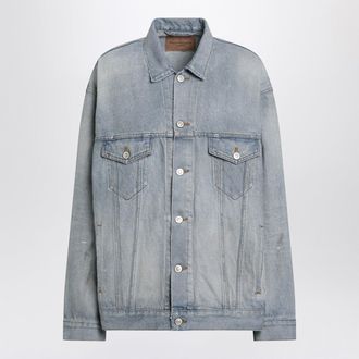 Balenciaga Light Blue Vintage Effect Denim Jacket