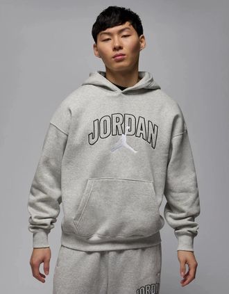 Nike Mens Nike Jordan Brooklyn Hoodie Grey - Size: 38