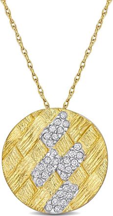 Rina Limor 14K 0.16 Ct. Tw. Diamond Weave Pendant Necklace