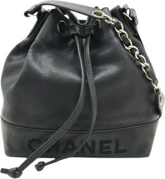 Chanel Pre-owned Bucket Bags, female, Black, Size: ONE SIZE Pre-owned Vintage Bucket Shoulder Bag