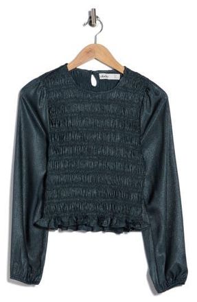 Elodie Smocked Ruffled Top in Hunter Green at Nordstrom Rack, Size X-Small