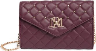 Badgley Mischka Diamond Quilt Convertible Crossbody Bag in Plum at Nordstrom Rack