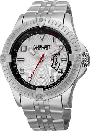 August Steiner Quartz Silver Dial Mens Watch AS8185SS