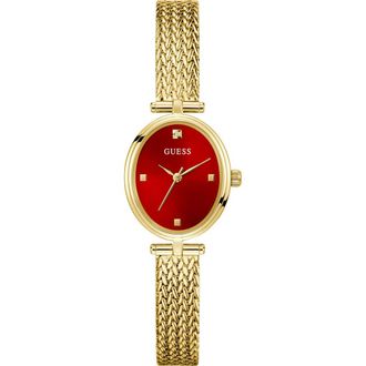 Guess Ruby Oval Mesh Strap Watch, 24mm in Gold Tone at Nordstrom