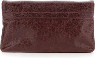Balenciaga Womens Clutch Le City Burgundy Leather Bags