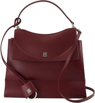 Balenciaga Womens Nano Top Handle Bag Burgundy Lambskin