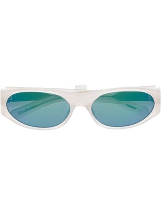 Flatlist tinted round-frame sunglasses - White