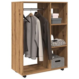 Berkfield Home Wardrobe Artisan Oak 80x40x110 cm Engineered Wood in Brown | Size: 80 x 40 x 110 cm