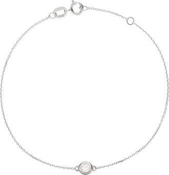 Lily & Roo Solid White Gold Floating Diamond Bracelet